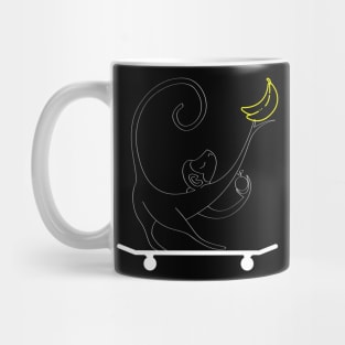 Skating Monkey with Banana Mug